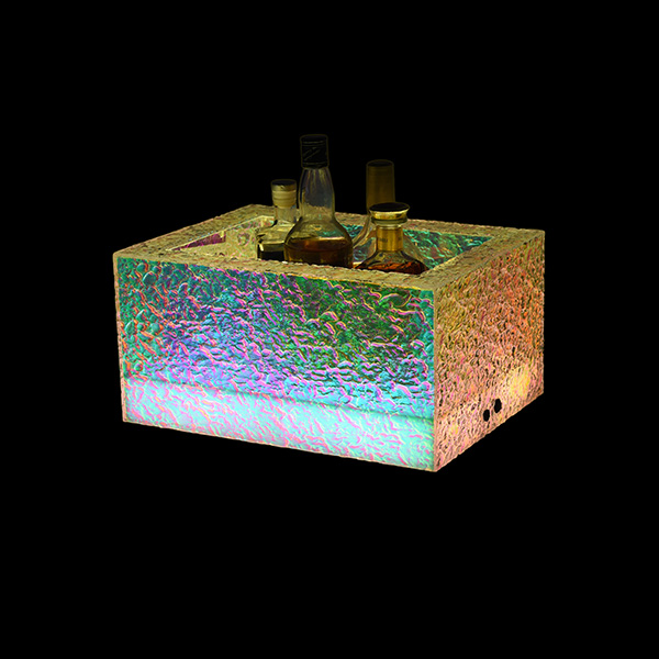 Colorful stone patterned wine box (glowing)